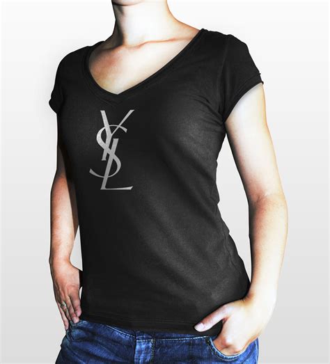 ysl t shirt schwarz|YSL t-shirts for women.